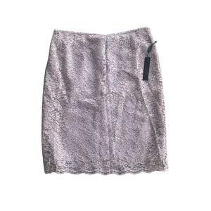 Tahari‎ Luxe Levine Robert Pink Amour Lace Midi Skirt Style Size 12 NWT